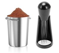Ksvaye WDT Tool + 51mm Tazza Dosatrice per Caffè, Agitatore per Caffè Espresso con 12 Aghi Fini, Tazza di Dosaggio in Acciaio per Gaggia Saeco Delonghi ecc Macchina Espresso, Accessori da Barista