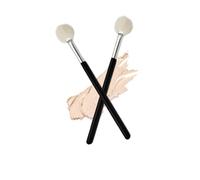 Ksvsonrvi 2 pennelli a ventaglio per evidenziare il viso, lucidare e sfumare con crema in polvere, fard, evidenziatore, strumento per il trucco