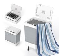 kswiown Scaldasalviette Elettrico 35L con Timer, Scalda Asciugamani a Grande capacità e Pieghevole, Secchiello Verticale per Asciugatura Asciugamani con Funzione di Prenotazione