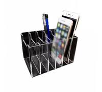 ksxnkhk Contenitore per Cellulare con 6 Griglie, Supporto da Tavolo, Facile da spostare, Semplice e Bello, Facile da Aprire e Pulire, Adatto per scuole, ristoranti, uffici e fabbriche (col