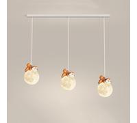 ksxnkhk Elegante lampadario Art Déco Bianco - Lampadario a soffitto a 3 luci di metà secolo per Sala da Pranzo, Isola della Cucina, Soggiorno e Altro Ancora