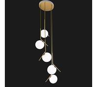 ksxnkhk Lampada a Sospensione a Spirale Moderna in Stile Nordico Duplex per Sala da Pranzo, Soggiorno, Hotel, Lampada a Sospensione con LED (Colore: Oro, Dimensioni: Bianco Freddo)