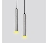 ksxnkhk Lampada a Sospensione cilindrica in Cemento in Stile Industriale, Lampada a Sospensione Moderna a LED, Lampada a Sospensione in Cemento, lampadario Decorativo, Adatta per Soggiorno