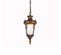 ksxnkhk Lampada a Sospensione da soffitto per Esterni della Collezione contemporanea, Lanterna sospesa Industriale per Esterni, lampadario da Cortile in Vetro Trasparente, Compatibile con