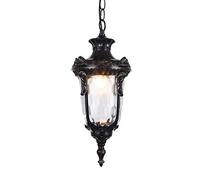 ksxnkhk Lampada a Sospensione da soffitto per Esterni della Collezione contemporanea, Lanterna sospesa Industriale per Esterni, lampadario da Cortile in Vetro Trasparente, Compatibile con