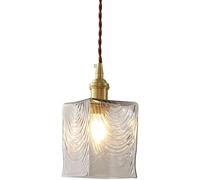ksxnkhk Lampada a Sospensione, lampadari in Vetro - Lampada a Sospensione con Decorazione in Ottone, Lampada da Veranda, caffetteria vascolare, Lampada a Sospensione per Interni, apparecch