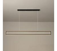 ksxnkhk Lampada a Sospensione lineare in Metallo da 47,2 Pollici, apparecchi di Illuminazione a LED Moderni da 41 W per Sala da Pranzo, Lampada a Sospensione Semplice per Isola Cucina, lam