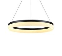 ksxnkhk Lampada a Sospensione Moderna a LED Regolabile a 1 Luce, Lampada a Sospensione in Metallo Nero e Acrilico, Elegante plafoniera per Soggiorno e Camera da Letto, Design a Luce Calda