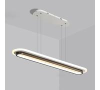ksxnkhk Lampada a Sospensione Ovale da Tavolo da Pranzo, lampade da Ufficio, Lampada a Sospensione a LED 6000K, Luce da soffitto Bianco Caldo, lampadario Moderno a Striscia Lunga, lampadar