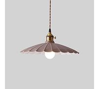 ksxnkhk Lampada a Sospensione Singola Colorata per Interni, graziosa tonalità smerlata, Mini Illuminazione a Sospensione per soffitto, luci in Metallo, Tavolo da Biliardo per Isola Cucina,