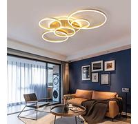 ksxnkhk Lampada da soffitto a LED dimmerabile con Telecomando, Lampada a Sospensione in Acrilico a 6 Anelli per Soggiorno, cameretta dei Bambini, Studio, Protezione degli Occhi, Design MOD
