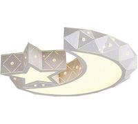 ksxnkhk Lampada da soffitto per Camera da Letto creatività nordica Stelle Rotonde Tre Colori Dimmerabile Ultra Sottile Luna LED Lampada da Incasso Corridoio Decorativo Diamante Stanza