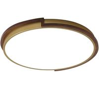 ksxnkhk Lampada da soffitto per Camera da Letto, dimmerabile, LED, Montaggio a Filo, scandinava, Moderna, Color Noce, vicina alla Lampada, con Telecomando, Rotonda, Minimalista, Montaggio