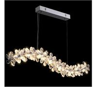 ksxnkhk Lampadari di Cristallo a LED a Petalo Cromato di Lusso, Illuminazione per la casa, per Soggiorno, Sala da Pranzo, Decorazioni per Interni, lampade a Sospensione, Moderne