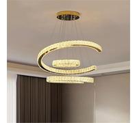 ksxnkhk Lampadari di Cristallo Moderni di Lusso a LED Dorati per Ville, Case, soggiorni, Sale da Pranzo, Illuminazione Decorativa, luci a Sospensione a soffitto, per Foyer, Luce Neutra, di