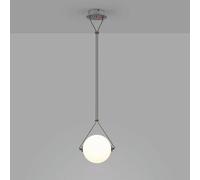 ksxnkhk Lampadari di metà secolo, Moderna Lampada a Sospensione a LED, lampadario da Comodino da Camera da Letto da 10 W con Paralume in Vetro Bianco, plafoniera