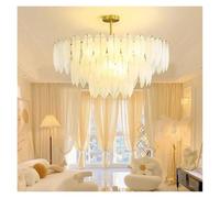 ksxnkhk Lampadari, lampadari di Cristallo Moderni di Lusso, lampadari in Vetro Francese Dorato, lampadari per la casa, Lampada a Sospensione per Soggiorno, Sala da Pranzo (Luce Tricolore,
