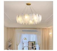 ksxnkhk Lampadari, lampadari Moderni di Lusso in Cristallo, lampadari in Vetro Francese Dorato, lampadari per la casa, Lampada a Sospensione per Soggiorno, Sala da Pranzo (Luce Tricolore,