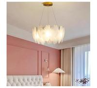 ksxnkhk Lampadari, lampadari Moderni di Lusso in Cristallo, lampadari in Vetro Francese Dorato, lampadari per la casa, Lampada a Sospensione per Soggiorno, Sala da Pranzo (Luce Tricolore,