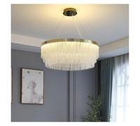 ksxnkhk Lampadari, lampadario Moderno in Cristallo Dorato, Arredamento e Illuminazione per Soggiorno, Sala da Pranzo, Camera da Letto, lampadario da soffitto Rotondo/Ovale (D60CM)