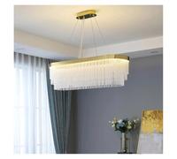 ksxnkhk Lampadari, lampadario Moderno in Cristallo Dorato, Arredamento e Illuminazione per Soggiorno, Sala da Pranzo, Camera da Letto, lampadario da soffitto Rotondo/Ovale (L100CM)