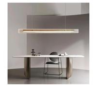 ksxnkhk Lampadari, lampade a Sospensione lineari Nere minimaliste per Sala da Pranzo, lampadario Moderno in Vetro Lungo Dorato sopra Il Tavolo da Pranzo e l'isola della Cucina (Luce a 3 co