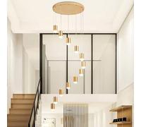 ksxnkhk Lampadario a chiocciola con Scala Duplex per Villa, Squisito per Soggiorno, Ristorante, Lampada a Sospensione, Lampada da soffitto Europea, Bar, Camera da Letto, luci a 3 Colori di