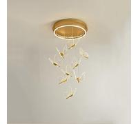 ksxnkhk Lampadario a Farfalla per Camera da Ragazza, Lampada a Sospensione Moderna a LED Color Oro, Stile metà secolo, Stile Rustico, soffitto Alto, Ingresso, Scale, Camera da Letto dei ba