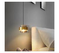 ksxnkhk Lampadario a Sospensione a LED cilindrico Dorato, lampadario a Sospensione in Vetro di Lusso per Comodino, Sala da Pranzo, Bar, Illuminazione Decorativa Moderna, lampadario a soffi