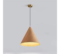 ksxnkhk Lampadario a Sospensione Classico a Forma di Cono in Legno, lampadario Tradizionale Orientale, Lampada da soffitto E27 Singola per soggiorni e camere da Letto (Color Noce)