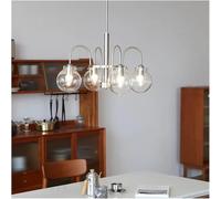 ksxnkhk Lampadario a Sospensione in Vetro Vintage, Industriale, in Ferro, per Ristorante, Soggiorno, Sala da Pranzo, Lampada da soffitto Tanle, Moderno