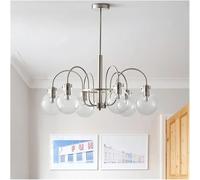 ksxnkhk Lampadario a Sospensione in Vetro Vintage, Industriale, in Ferro, per Ristorante, Soggiorno, Sala da Pranzo, Lampada da soffitto Tanle, Moderno