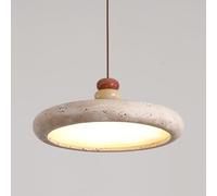 ksxnkhk Lampadario a Sospensione per Interni in Stile Giapponese Wabi-sabi, lampadario in travertino Giallo Personalizzato Creativo, Lampada a LED Regolabile a Tre Colori, Lampada a sospen