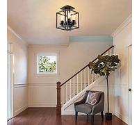 ksxnkhk Lampadario a Sospensione per Isola da Cucina, lampadario retrò a 4 luci, lampadario Creativo con Struttura in Metallo, lampade a Sospensione Vintage in Stile Industriale per Ingres