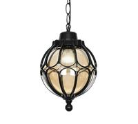 ksxnkhk Lampadario a Sospensione Vintage in Vetro a Bolle - Lampadario a Lanterna a Sospensione retrò Impermeabile con Catena Regolabile per Illuminazione da soffitto di portici e patii es