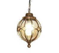 ksxnkhk Lampadario a Sospensione Vintage in Vetro a Bolle - Lampadario a Lanterna a Sospensione retrò Impermeabile con Catena Regolabile per Illuminazione da soffitto di portici e patii es