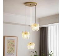 ksxnkhk Lampadario Classico Francese in Vetro Intagliato con Perle per Sala da Pranzo, Soggiorno, Camera da Letto, Studio, Balcone, Illuminazione a Sospensione a LED per la casa, lampadari