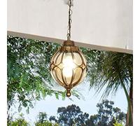 ksxnkhk Lampadario da Giardino Impermeabile e antiruggine per Esterni - Elegante Lampada a Sospensione con Struttura in UVA per Gazebo da Villa, Balcone, corridoio, corridoio, Giardino - L
