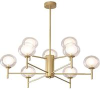 ksxnkhk Lampadario Decorativo per Soggiorno, lampadario a Forma di molecole, lampadario G9, lampadario a Sospensione Regolabile con Rami Dorati industriali Vintage, lampadari
