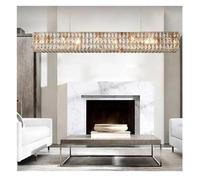 ksxnkhk Lampadario di Cristallo Rettangolare Moderno e Lussuoso, Ideale per ristoranti, Bar, Ville o ristoranti