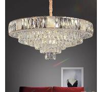 ksxnkhk Lampadario di Cristallo Trasparente di Lusso Nordico, Decorazione per la casa, Soggiorno, lampade a Sospensione Lunghe sopra Le lampade da Pranzo, per Ingresso, Luce Bianca, diamet