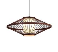 ksxnkhk Lampadario Giapponese Wabi-Sabi in bambù - Lampadario Organico Intrecciato a Mano da 23,6 Pollici per Sala di Meditazione Zen, lampadario in bambù Rustico con Struttura in bambù, p