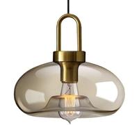 ksxnkhk Lampadario in Vetro Industriale Vintage di metà secolo, Lampada a Sospensione con Attacco E27, Lampada a Sospensione Creativa nordica, plafoniera da Interno Regolabile in Altezza p