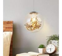 ksxnkhk Lampadario in Vetro per Soggiorno, Camera da Letto e corridoio, Elegante Lampada a Sospensione Rotonda a Testa Singola per la Decorazione di casa e Bar