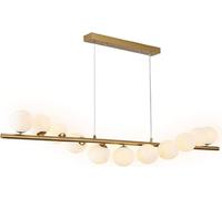ksxnkhk Lampadario lineare a Globo in Vetro con 11 luci, Stile Moderno di metà secolo, per Sala da Pranzo, sopra Il Tavolo, con Stampa 3D, a Forma di Sfera di Bolla, in Oro, per Varie Stan