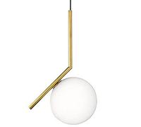 ksxnkhk Lampadario, luci a LED, personalità Moderna, Paralume in Vetro Bianco Latte, Piccola Base per Lampada a Sospensione, lampadario Moderno Regolabile a 1 Luce, lampadario da soffitto,