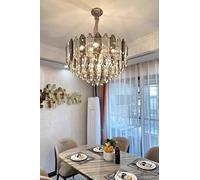ksxnkhk Lampadario Lussuoso e Moderno con Perle di Cristallo Classiche. Ideale per Soggiorno, Sala da Pranzo e Camera da Letto.