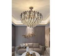ksxnkhk Lampadario Lussuoso e Moderno con Perle di Cristallo Classiche. Ideale per Soggiorno, Sala da Pranzo e Camera da Letto.