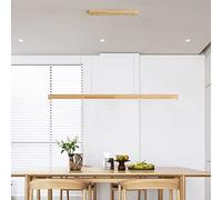 ksxnkhk Lampadario Moderno a LED in Legno, Lampada a Sospensione Giapponese a 1 Luce, plafoniera Circolare dimmerabile contemporanea per Isola Cucina, Soggiorno, Sala da Pranzo - B 50 x 50