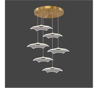 ksxnkhk Lampadario Moderno a LED, lampadario per Scale di Ville Duplex, lampadario a Foglia Rotante, lampadario a Sospensione Moderno Lungo per corridoio - Illuminazione per la casa, Illum